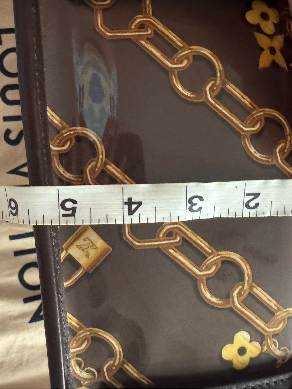 Louis Vuitton Brown and Gold Monogram Chain Shoulder Bag - Picture 10 of 13
